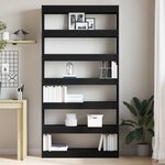 vidaXL Bibliothèque Noir Bois d'ingénierie 100 x 30 x 198 cm