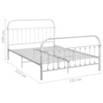 vidaXL Cadre de lit sans matelas blanc métal 140x200 cm
