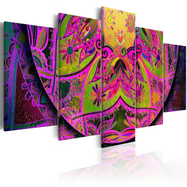 Tableau - mandala: pink power l x h en cm 100x50