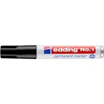 Marqueur Permanent no. 1 Noir Pointe Biseautée 1-5 mm EDDING