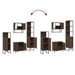 vidaXL Ensemble de meubles de salle de bain 4 Pièces Chêne marron