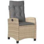 vidaXL Ensemble à manger de jardin coussins 5 Pièces mélange beige rotin