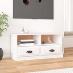 vidaXL Meuble TV blanc 93x35 5x45 cm bois d'ingénierie