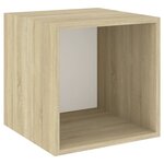 vidaXL Ensemble de meubles TV 5Pièces Blanc chêne sonoma Bois ingénierie