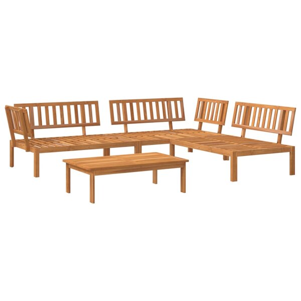 vidaXL Salon palette de jardin 4 Pièces bois d'acacia massif