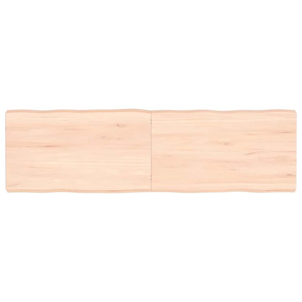 vidaXL Dessus de table bois massif non traité bordure assortie