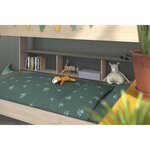 Lits superposés enfant - chêne Jackson et Gris Ombre - Sommiers inclus - 2 x 90 x 200 cm