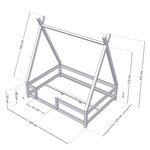 Lit cabane enfant NAKANA 120 x 190 vert sauge