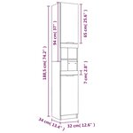vidaXL Ensemble d'armoires de salle de bain 4 Pièces chêne fumé