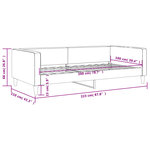 vidaXL Lit de repos gris foncé 100x200 cm tissu