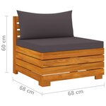 Salon de jardin meuble d'extérieur ensemble de mobilier 4 pièces avec coussins bois d'acacia solide 02_0016093