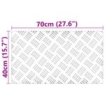 vidaXL Plaques en Aluminium à Motif de Damier 4 Pièces Antidérapantes 70x40 cm