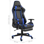 vidaXL Chaise de jeu pivotante avec repose-pied Bleu PVC