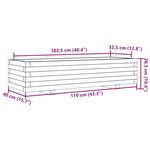 vidaXL Jardinière 110x40x26 5 cm bois de pin imprégné