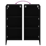 vidaXL Meuble TV mural noir 40 5x30x90 cm bois d'ingénierie