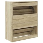 vidaXL Armoire à chaussures chêne sonoma 80x34x96 5 cm bois ingénierie