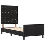 Cadre de lit vidaXL Noir 80x200 cm Velours