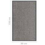 vidaXL Paillasson touffeté 90x150 cm Marron clair