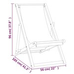 vidaXL Chaise de plage pliable Bois de teck solide Vert