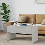 vidaXL Table basse gris béton 80x50 5x41 5 cm bois d'ingénierie