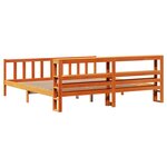 vidaXL Cadre de lit et tête de lit cire marron 180x200 cm bois de pin