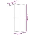 vidaXL Paroi de douche avec verre ESG transparent rouge 80x195 cm