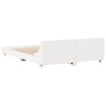 vidaXL Cadre de lit sans matelas blanc 140x190 cm bois de pin massif