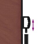 vidaXL Auvent latéral rétractable marron 120x600 cm