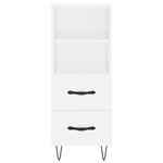 vidaXL Buffet haut Blanc 34 5x34x180 cm Bois d'ingénierie
