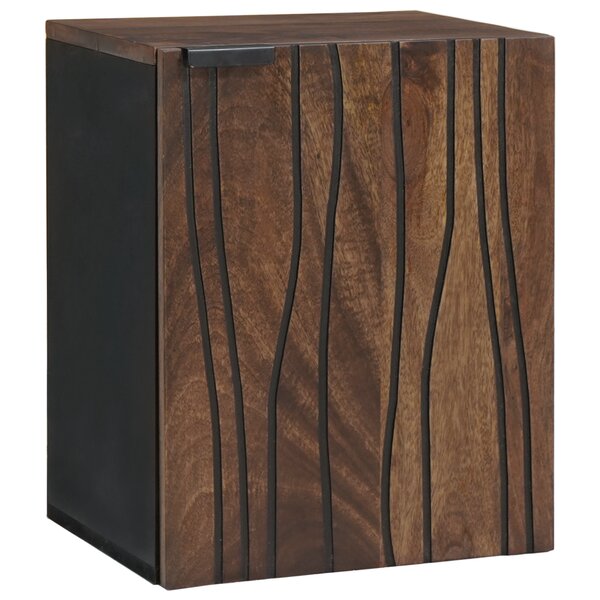vidaXL Cabinet Suspendu de Salle de Bain 38x33.5x48 cm en Bois Massif et Bois Travaillé