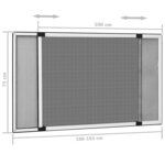 vidaXL Moustiquaire extensible pour fenêtres Blanc (100-193)x75 cm
