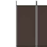 vidaXL Cloison de séparation 5 panneaux Marron 250x220 cm Tissu