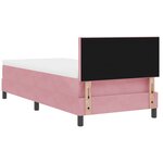 vidaXL Lit à ressorts avec matelas et LED rose 90x190 cm en velours
