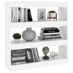 vidaXL Bibliothèque/Séparateur de pièce Blanc 100x30x103 cm
