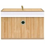 vidaXL Boîtes de rangement en bambou 4 Pièces