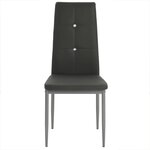 vidaXL Chaises à manger lot de 2 gris similicuir