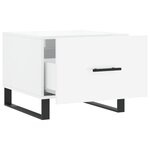 vidaXL Table basse blanc brillant 50x50x40 cm bois d'ingénierie