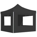 vidaXL Tente de réception pliable et parois Aluminium 2x2 m Anthracite