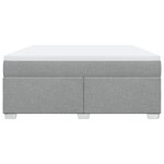 vidaXL Sommier à lattes de lit avec matelas Gris clair 180x200cm Tissu