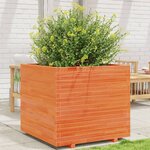 vidaXL Jardinière cire marron 80x80x72 cm bois de pin massif