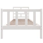 vidaXL Cadre de lit Blanc Bois de pin massif 90x200 cm