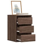 vidaXL Commode d'angle chêne marron 40x41x58 cm bois d'ingénierie