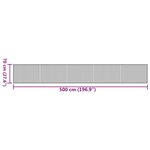 vidaXL Tapis rectangulaire gris 70x500 cm bambou