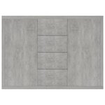 vidaXL Buffet Gris béton 88x30x65 cm Bois d'ingénierie