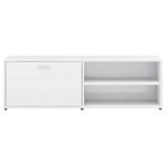 vidaXL Meuble TV Blanc brillant 120x34x37 cm Bois d’ingénierie