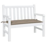 vidaXL Coussin de banc de jardin taupe 100x50x7 cm tissu oxford