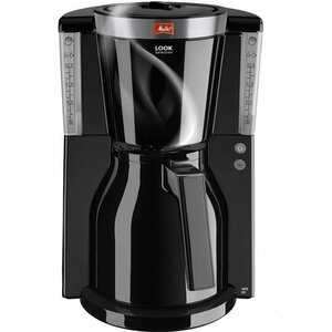 Cafetière Noir/Acier Brossé - 8 tasses - Systeme anti-gouttes