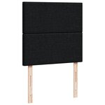 vidaXL Sommier à lattes de lit et matelas Noir 80x200 cm Tissu