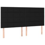 vidaXL Cadre de lit sans matelas noir 200x200 cm tissu