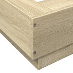 vidaXL Cadre de lit avec lumières LED chêne sonoma 120x200 cm